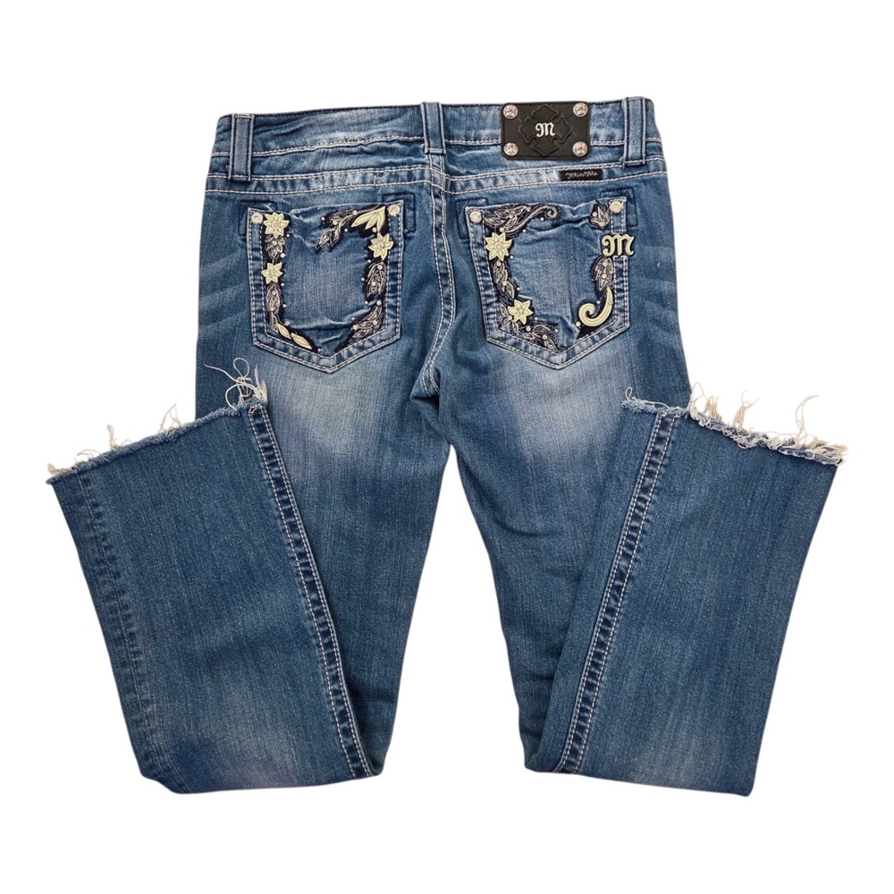 Miss Me Bootcut Raw Hem Jeans Blue Size 30 JP5446B MED 57B